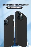 Funda de teléfono mate de silicona negra de lujo para iPhone 11 12 13 14 15 16 Pro Max 15 Plus 12 Mini 16E Xr Xs Max funda trasera suave - details 0