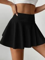 Skort Deportivo de Tiro Alto para Mujer - , Mezcla de Espándex/Poliestere Elástico, Plisado con Bolsillos para Tenis, Correr y Estilo Activo, Ropa Casual Atlética |   Textura Suave - details 14