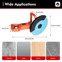 Sierra para hormigón Sierra eléctrica para piedra con hoja de diamante de 35 cm 3800 rpm 3000 W, Sierra para hormigón húmedo/seco, Cortador de piedra para corte sin polvo, 65 x 37 cm - details 2