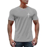 Camiseta Deportiva de Poliéster para Hombres Cuello Redondo, Manga Corta, Secado Rápido, Ropa Deportiva Transpirable para Gimnasio y Correr en Primavera/Verano - details 5