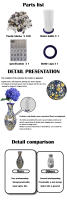 Rompecabezas 3D de diseño de porcelana, florero de Panda, hecho de plástico, decoración del hogar y arreglo floral, juguetes de inauguración de la casa, regalos para niños - details 1