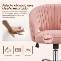 Silla de Oficina de Terciopelo Ruinas Giratorias de 360° Ajustable en Altura - details 33