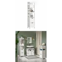 SoBuy Armario de Baño Mueble Baño Auxiliar Organizador con 1 Comportamiento Abierto y 2 Puertas 70 x 35 x 90 cm Blanco BZR121-W ES - details 18