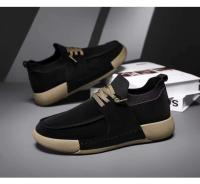 Zapatos deportivos informales a la moda para hombre, suela de goma transpirable, parte superior de PU flexible antideslizante, cierre con cordones para todas las estaciones - details 10