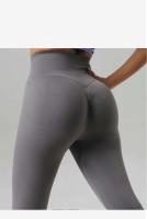 Pantalones para correr de yoga sin costuras para mujer, cintura alta, control abdominal, monos deportivos, levantamiento de cadera, calcetines de entrenamiento elásticos, 30 - details 4