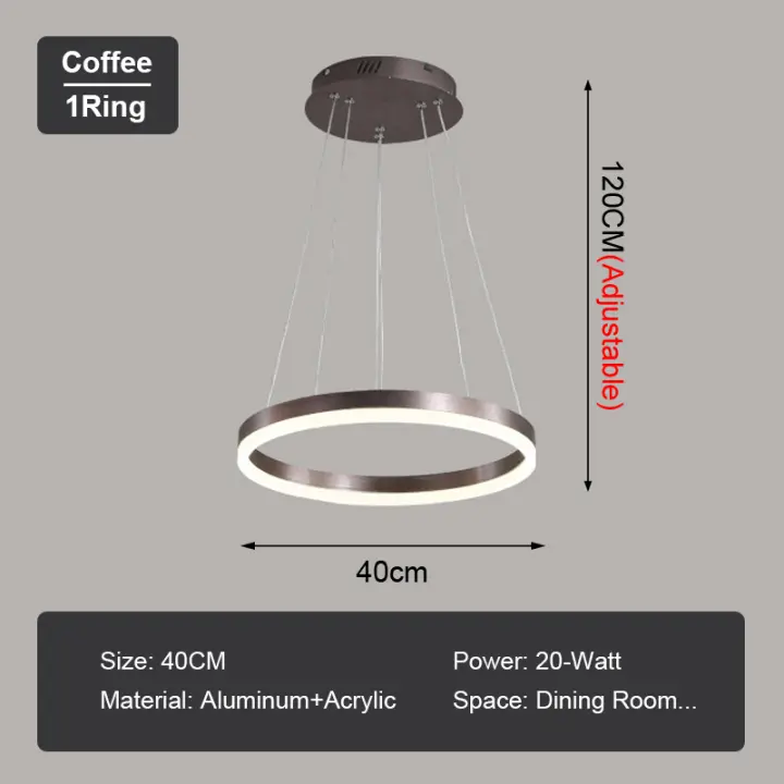 LEFANGXING Luces Colgantes LED Lámpara de Estair de Aluminio para Sala de Estar - 1
