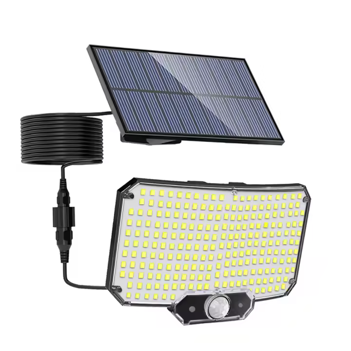 Luz Solar de 234led para exteriores, impermeable con Sensor de movimiento, 3 modos de iluminación, luz de seguridad, luz de inundación para jardín, garaje y patio - 1
