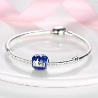Abalorios de plata 100% auténtica con huellas de pata, joyería fina de cumpleaños para mujer, pulsera de 3mm, regalo con piedra de circón principal - details 0