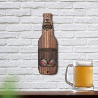 Abridor de cerveza de pared de 25 cm, abridor de botellas de madera vintage, abridor de cerveza con coleccionista de tapas, abridor de botellas de pared de madera vintage, regalo original para papá, esposo, amigos y colegas - details 0