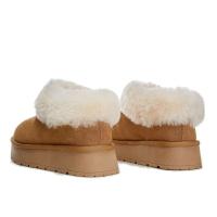Botas de tobillo de lana auténtica para mujer, botines de piel auténtica con forro inferior grueso para nieve, informales, a la moda, novedad de invierno - details 2
