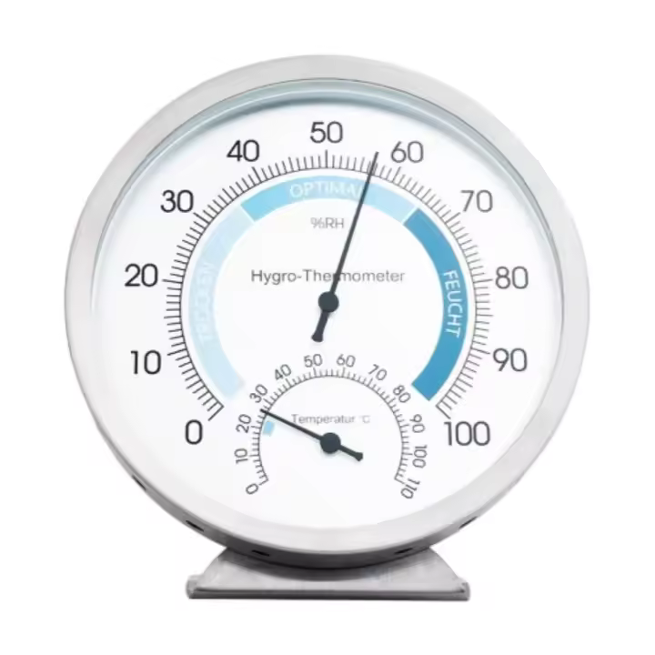 Termómetro de alta precisión de acero inoxidable, higrómetro, sin batería, medidor de temperatura y humedad 0-100 ℃ /0-110% UR - 1