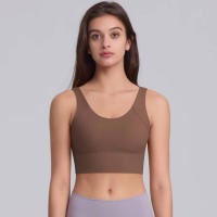 Hamidou-Sujetador de Yoga para mujer, Top corto de Fitness, sujetadores deportivos a prueba de golpes, gimnasio sin costuras, Sujetador deportivo de alto impacto, antisudor, Fitness, sin costuras - details 1