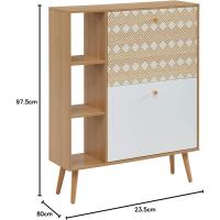 Zapatero Blanco y Roble, 80 x 23,5 x 97,5 cm. - details 4