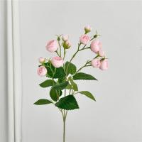 Decoración de 12 cabezas de rosas artificiales con tallos, flores de seda, ramo de flores falsas, flores de boda, mesa, Patio - details 4
