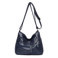 Bandolera pequeña vintage de piel sintética para mujer, bolso de hombro informal de doble capa, bolso de compras para teléfono - details 15