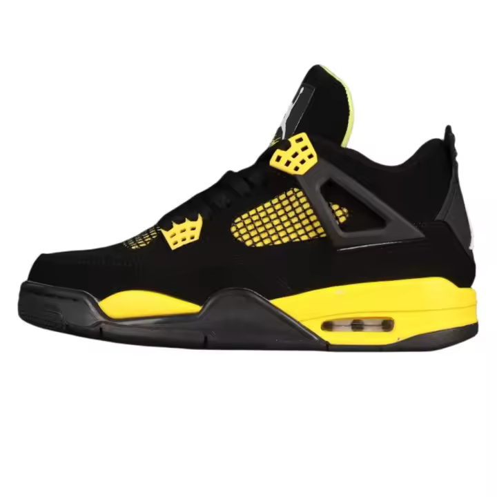 Zapatillas deportivas neutras de baloncesto retro, Thunder, talla negra y amarilla - 1