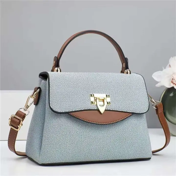 Bolso de hombro diagonal de gran capacidad para mujer de gama alta, diseño moderno con apertura y cierre de cremallera, 21679 - 1