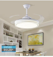 Disponible Ventilador de techo invisible con motor DC 6 velocidades Tecnología LED muy eficiente 72W Tres tonalidades, Mando a distancia con temporizador, Color e intensidad de luz regulables, Motor inverter verano/invierno ultra silencioso. - details 6