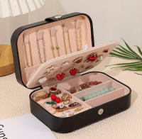 Caja organizadora de joyas de PU, organizador de anillos de viaje, soporte para collar, caja de exhibición de Joyas, bolsa contenedor de joyería de regalo - details 7