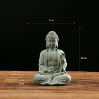 Estatua de Buda de piedra, adornos de Arte de mesa, decoración de habitación del hogar, regalo para decoración de inauguración de la casa - details 6