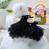 Vestido De Novia De Rosa Sahara Gruesa Para Perro Pequeño Y Mediano Color Negro Adecuado Para Otoño E Invierno Ropa De Mascota - details 7