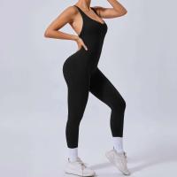 Conjunto de gimnasio para mujer mejorado con acolchado, traje de yoga, ropa deportiva, azul marino beige, 2024 - details 26
