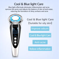 Masajeador Facial EMS con fotones LED, terapia de luz roja, cuidado de la piel, antienvejecimiento, máquina de estiramiento Facial, belleza, limpiador de poros faciales caliente y frío - details 4