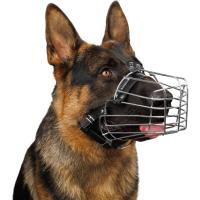 BRONZEDOG Bozal de Alambre para Perros de Pastor alemán para Perros medianos y Grandes, Cesta de Metal Durable Ajustable para morder, Masticar ladridos (L) - details 0