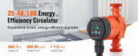 SucceBuy LPS25-4BP-180 Bomba de recirculación de agua caliente, 220 V, elevación máxima de cabezal, conexión roscada, modos de control inteligente de bajo ruido - details 0