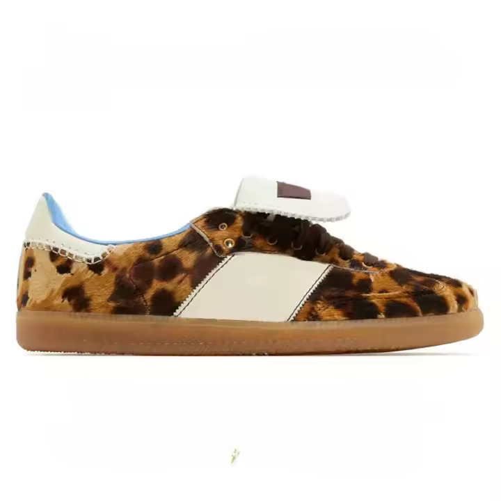X Leopard Print FAUX PONY SAMBA Zapatos 2025 Casual Activo Hombres Mujeres Caminar Entrenadores Deportes - 1