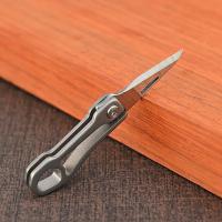 Mini cuchillo plegable TC4 de aleación de titanio Portátil, cuchillo colgante, desembalaje express, cuchillo de bolsillo, herramienta EDC para regalo - details 32