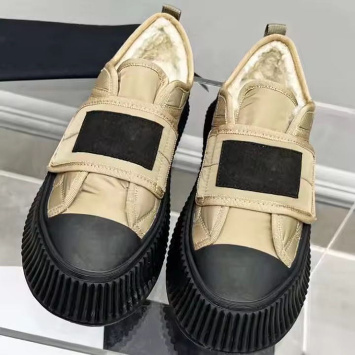 Zapatos de diseñador informales de lujo para mujer, planos de cuero a la moda, superventas, invierno - 1