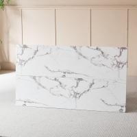 Mesa de Comedor Redonda con Tapa Moderna con Efecto Mármol, Mesa de Comedor de Cocina con Cuatro Patas de Metal, para Comedor, Sala de Estar,Blanco+GDL - details 24