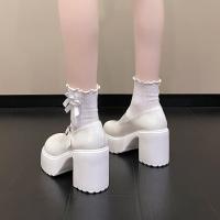 Zapatos Mary Jane de tacón súper alto para mujer, plataforma gruesa, de talla grande, con hebilla en el tobillo, para fiesta - details 3