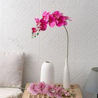 9 ramas artificiales de Phalaenopsis de cabeza, flor de orquídeas de mariposa Artificial hecha a mano realista, flores falsas de tacto Real - details 25