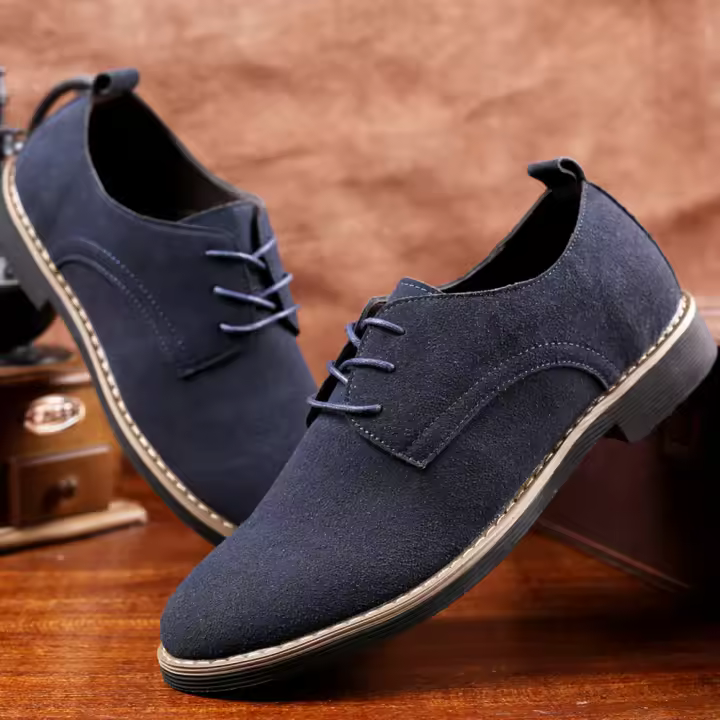 Zapatos de hombre de tablero, zapatos de cuero, zapatos de hombre de gamuza de PU, zapatos casuales de gran tamaño - 1