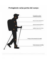 Palos de Senderismo Ultraligeros de Fibra de Carbono Portátiles, Antideslizantes, Plegables para Aventuras al Aire Libre - details 3