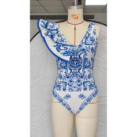 Conjunto de bikini con volantes para mujer, bikini brasileño estampado, traje de baño con falda, traje de playa para niña 2024 - details 12