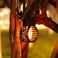 Luz Solar LED impermeable para jardín al aire libre, Bola de efecto de llama parpadeante, luz colgante para Parque, paisaje, decoración de jardín - details 7