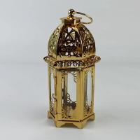 Vintage Encanto Marroquí de Castillo Europeo de Oro Jarrón de Vela Colgante para Boda y Decoración del Hogar - details 6