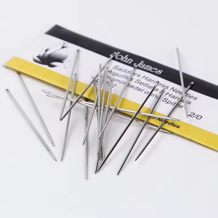 Agujas de Costura de Cuero con Punta Redonda y Agujas de Costura de Artesanía de 4 Tamaños 25 Piezas por Caja Hechas en Metal Normales y Peligrosas Suministros de Costura - 1