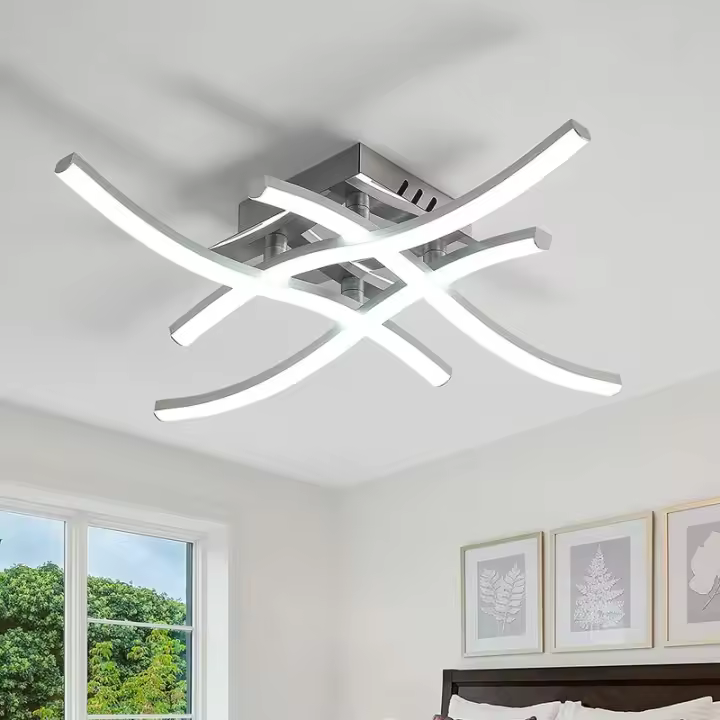 Lámpara de Techo LED Moderna 24W, 2520 Lúmenes, 6000K Ideal para Sala de Estar, Dormitorio, Balcón - 1