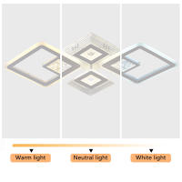 Lámpara de techo acrílica moderna con LED incorporado de 46W controlable por remoto para iluminación de porche y dormitorio con Montaje flush - details 5