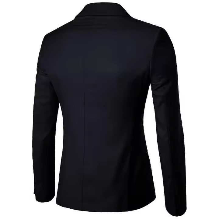 Chaqueta tipo blazer informal para hombre, traje con solapa con muescas y un botón X - 1