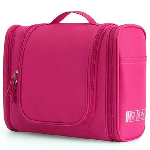 Almacenamiento portátil de viaje para colgar, organizador de maquillaje abierto, gancho versión coreana, neceser grande para mujer - 1