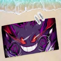 1pc P--Gengar Grande Microfibra Secado rápido Niños Manta de playa Suave Unisex Camping Toalla de piscina - details 11