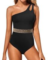 Verano 2025 nuevo traje de baño ajustado de una pieza con doble correa para el hombro para la playa - details 3