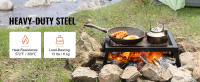 SucceBuy Parrilla plegable para fogata, hoguera portátil de acero para barbacoa para acampar y picnics al aire libre - details 1