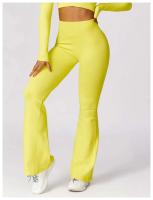 Campana de yoga para mujer - Pantalones deportivos transpirables para correr en gimnasio ajustados con cintura alta y salto de cadera - details 11
