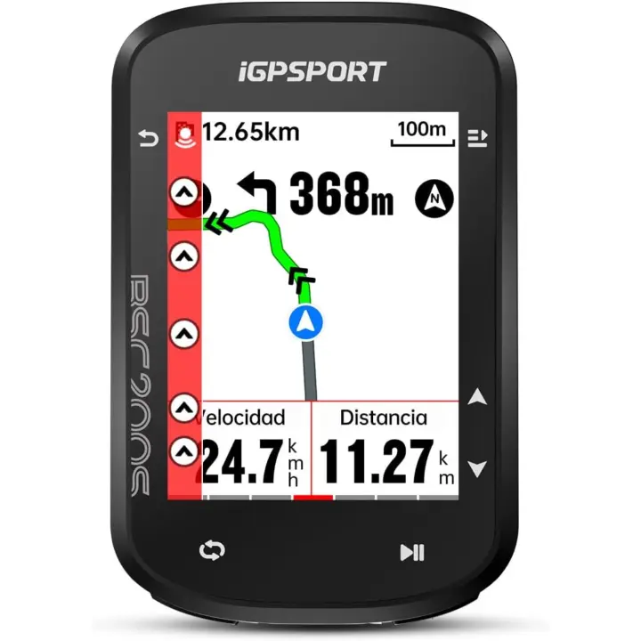 GPS Bicicleta, Pantalla de 2,4'' Color Navegación Bicicleta Función Recorrido Continuo Detección Movimiento Navegación un Toque Compatible Radar Inteligente Luz Trasera 100 Datos IPX7 - 1